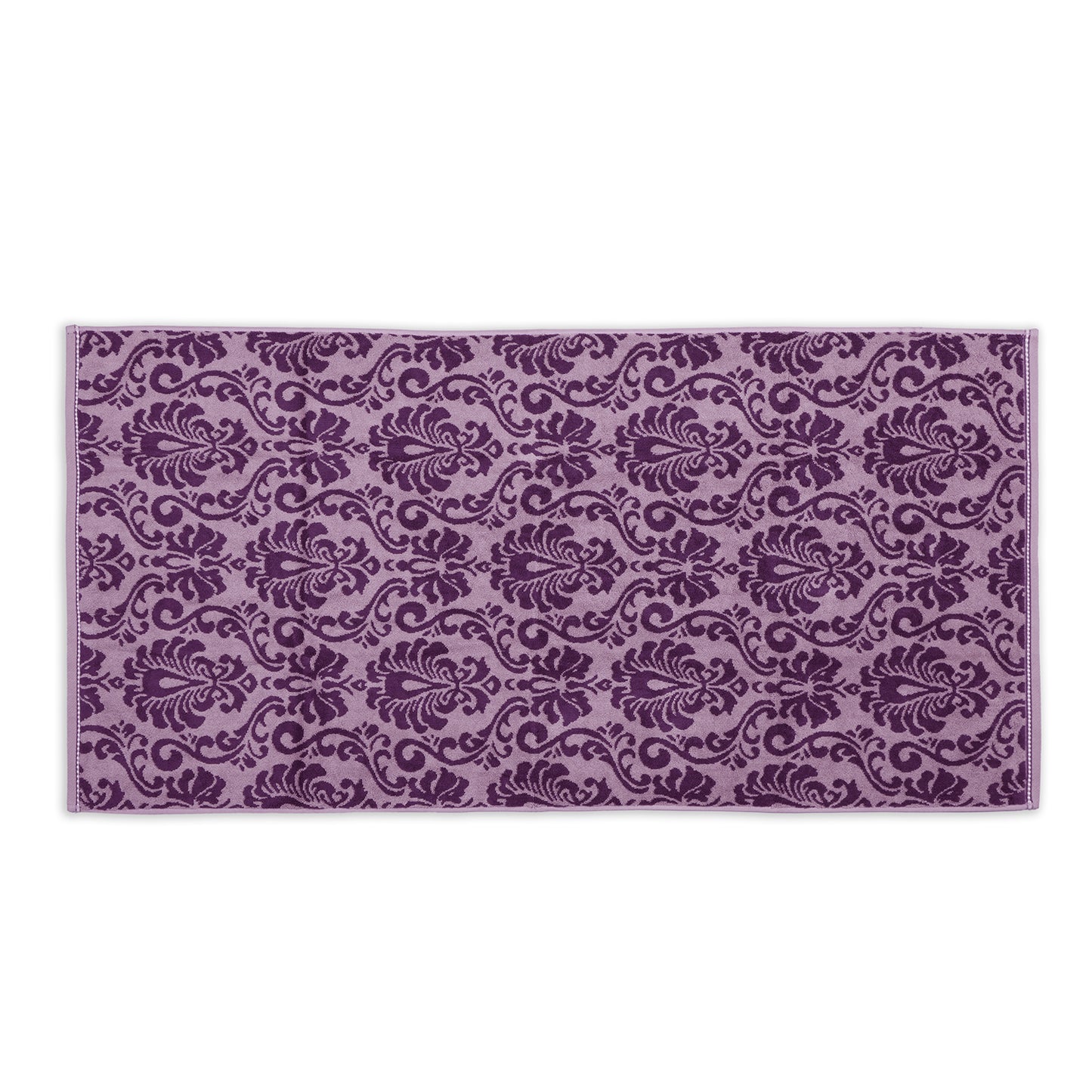 Yarn Dyed Jacquard Voilet Bath Towel 550 GSM Pack of 2 Bath Towels