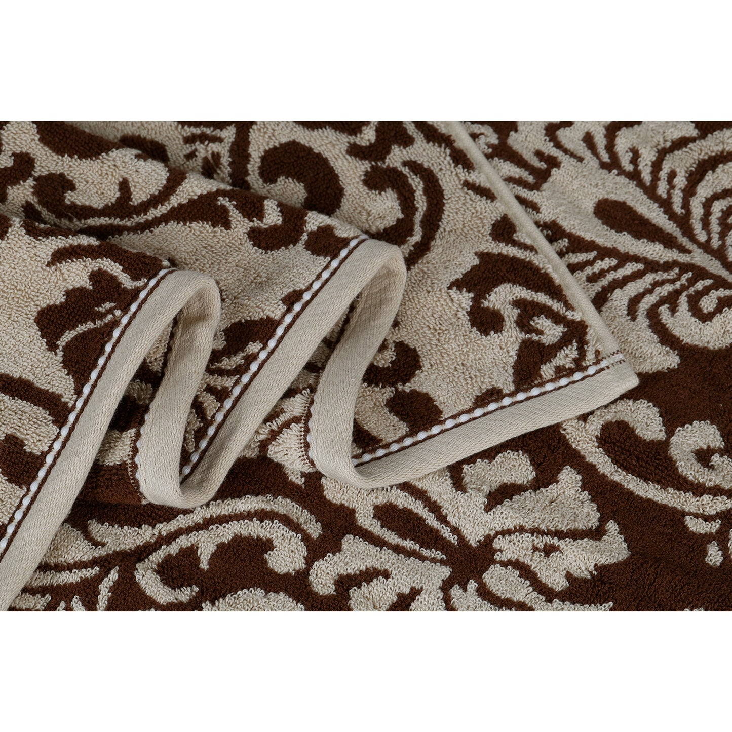 Yarn Dyed Jacquard Sand Bath Towel 550 GSM Pack of 2 Bath Towels