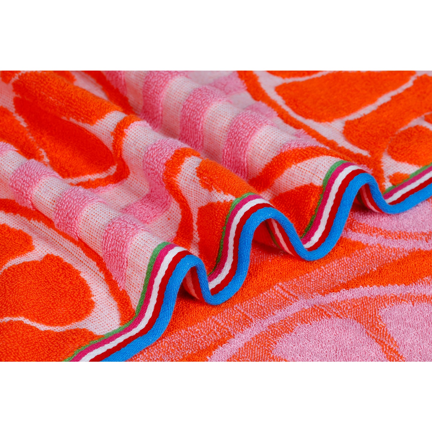 Lemon Fruit Pattern Orange Bath Sheet 450 GSM Pack of 1 Bath Sheet