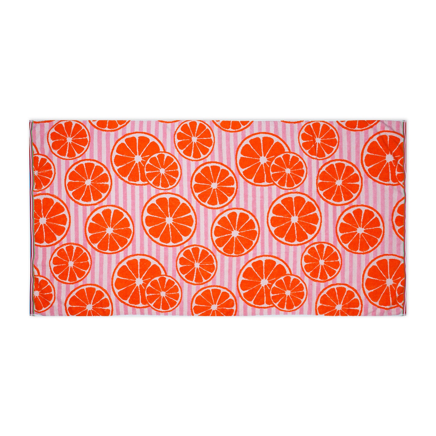 Lemon Fruit Pattern Orange Bath Sheet 450 GSM Pack of 1 Bath Sheet