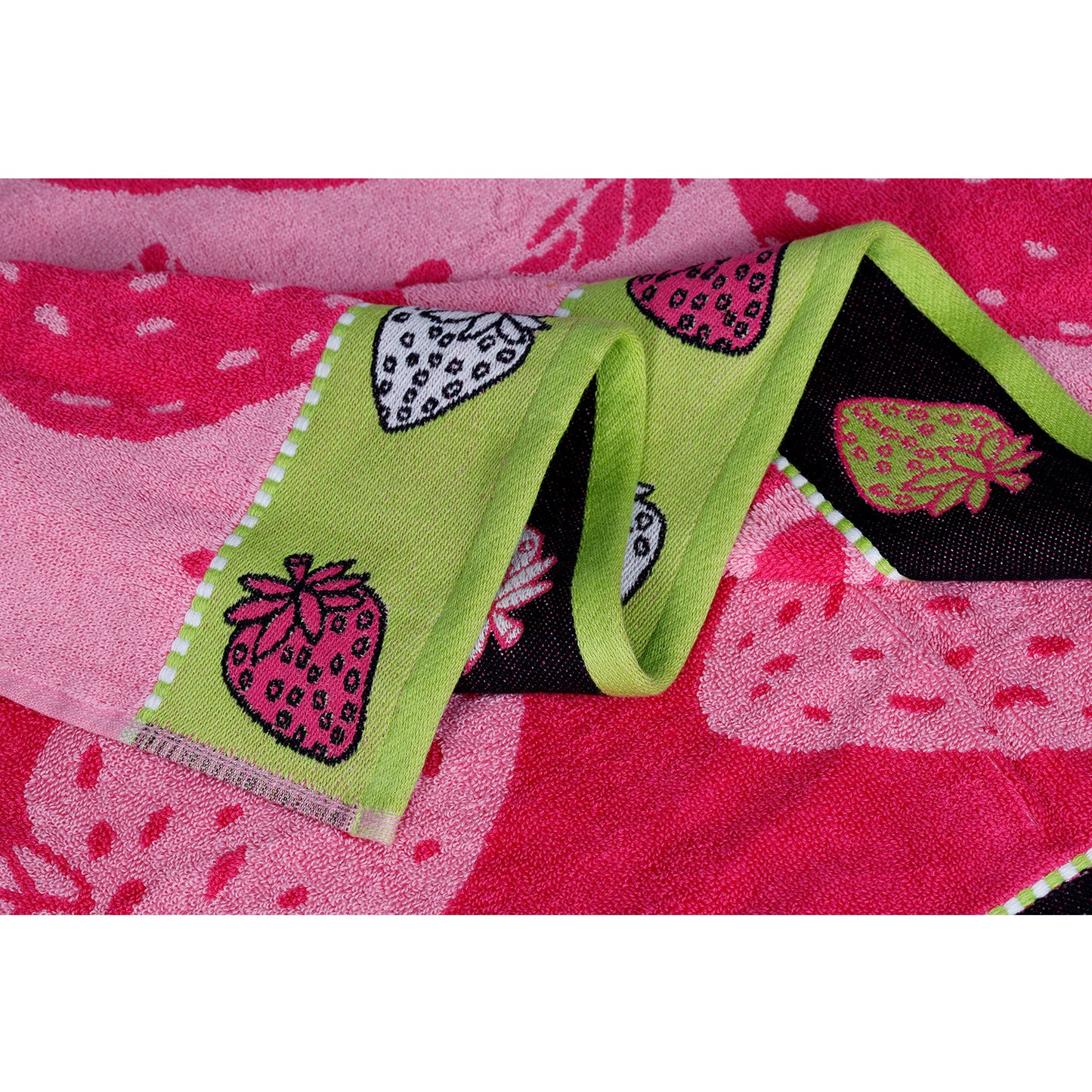 Straberry Pattern Fruit Bath Sheet 450 GSM Pack of 1 Bath Sheet