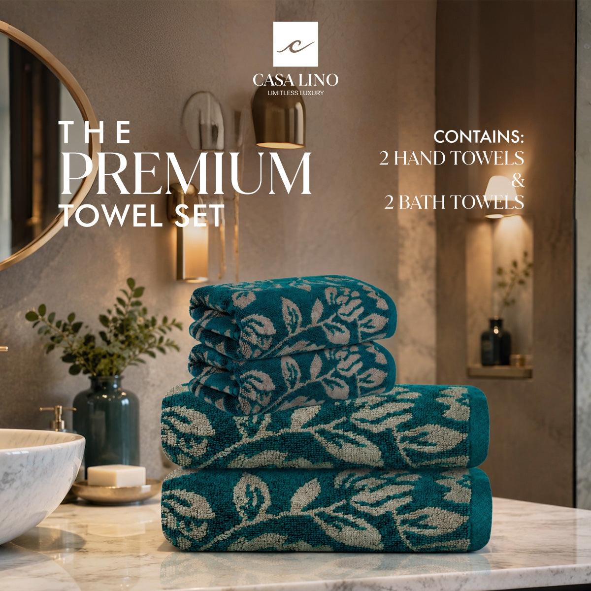 Master Suite ( 4 Bath Towel & 4 Hand Towel)