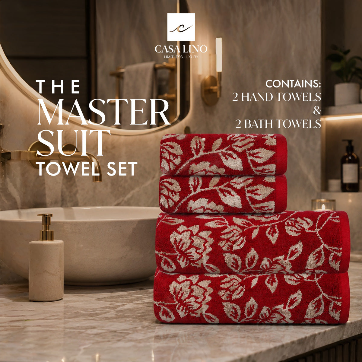 Master Suite ( 4 Bath Towel & 4 Hand Towel)