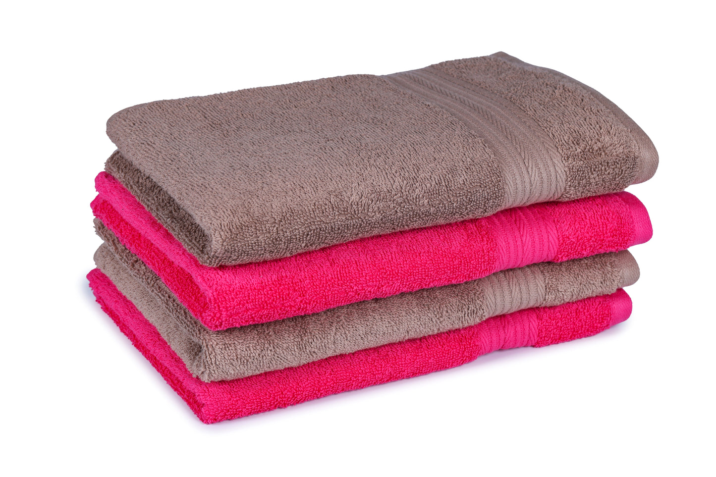 GSM 500 Sepia Brown & Paradise Pink Hand Towel