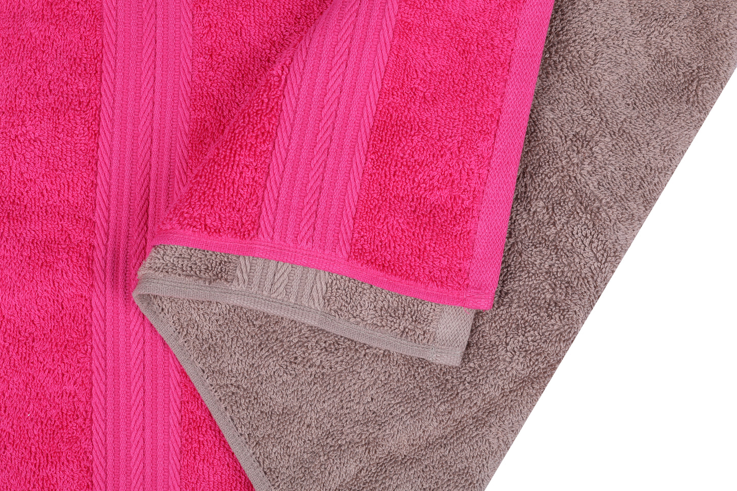 GSM 500 Sepia Brown & Paradise Pink Hand Towel