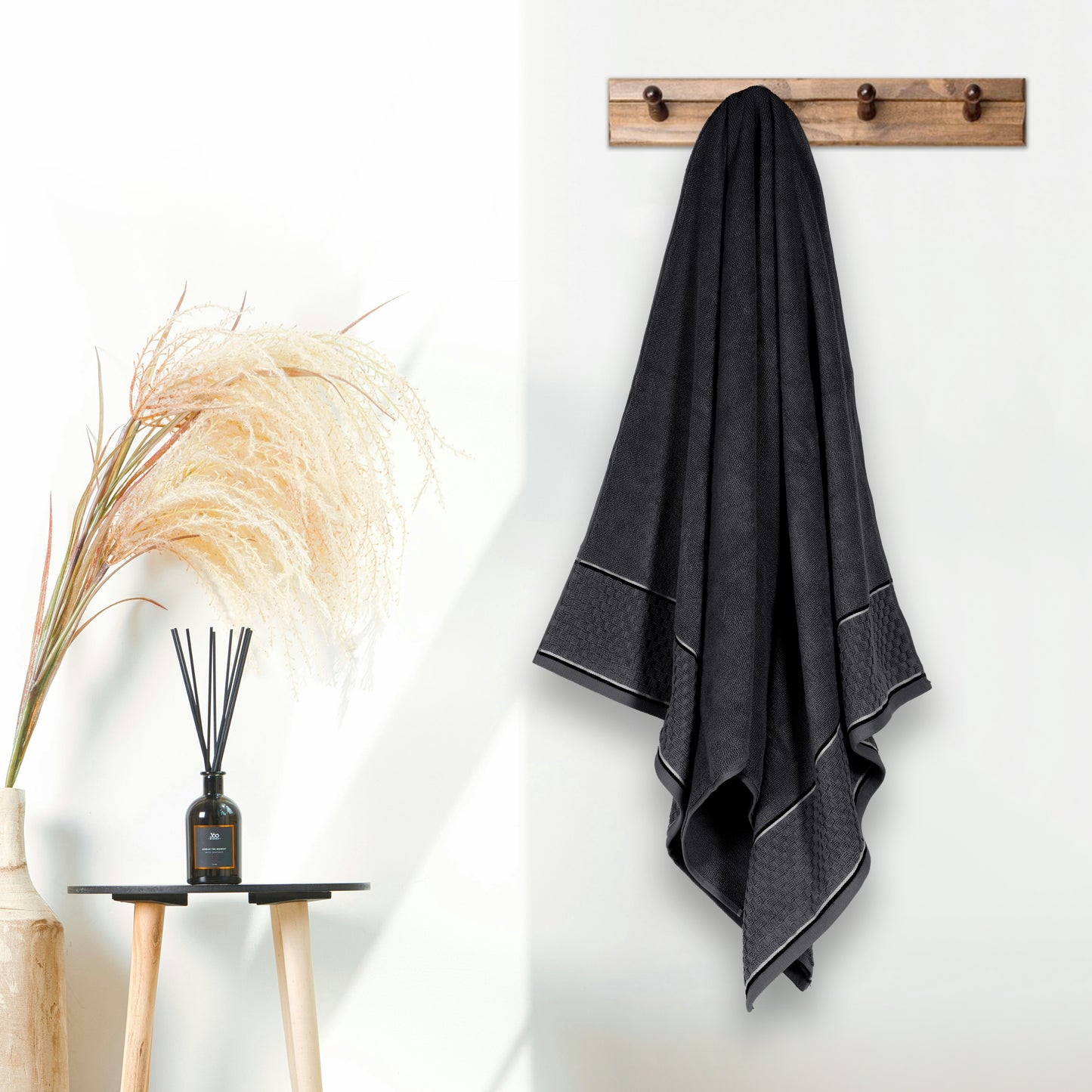 Waffle Retreat – Graphite Spa / Bath Towel