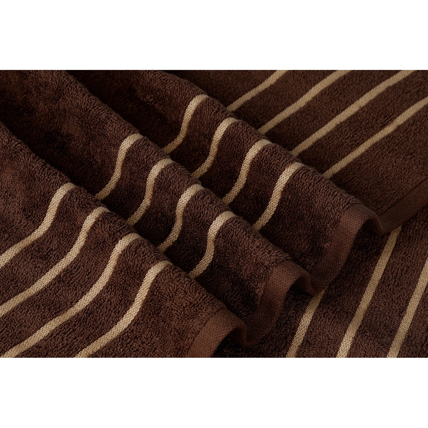 Gold Polly Border Mocha Hand Towel 400 GSM Pack of 2 Hand Towels