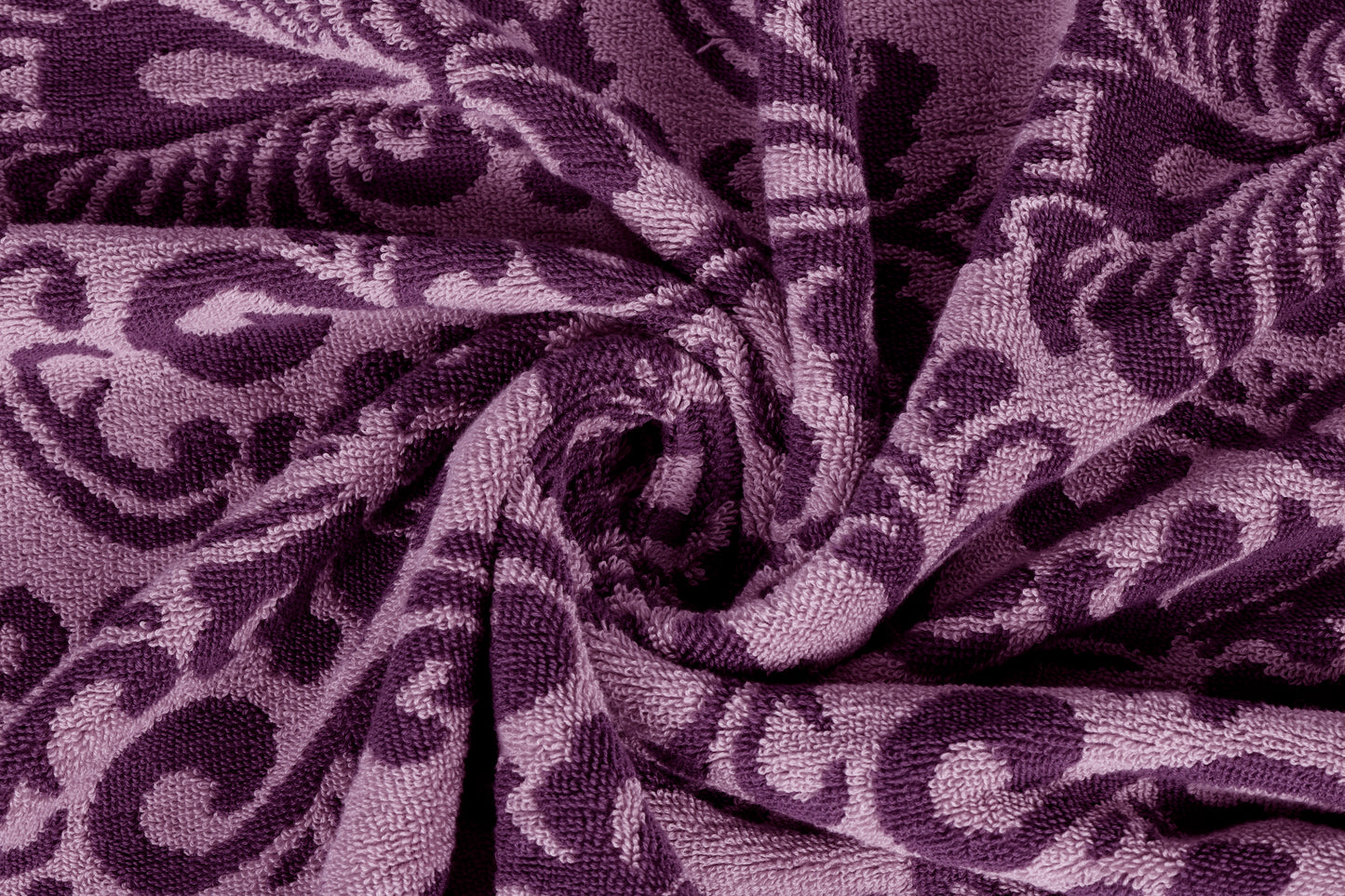 Yarn Dyed Jaquard Voilet Hand Towel 550 GSM Pack of 2 Hand Towels
