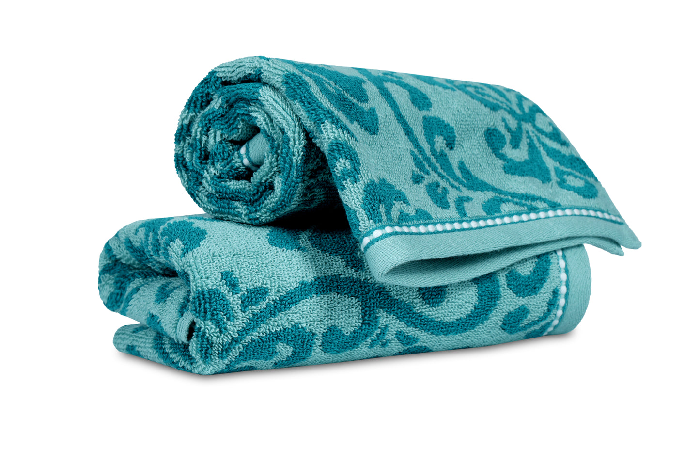 Yarn Dyed Jaquard Aquafier Hand Towel 550 GSM Pack of 2 Hand Towels