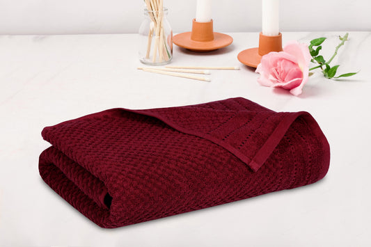 Waffle Retreat – Merlot / Bath Towel