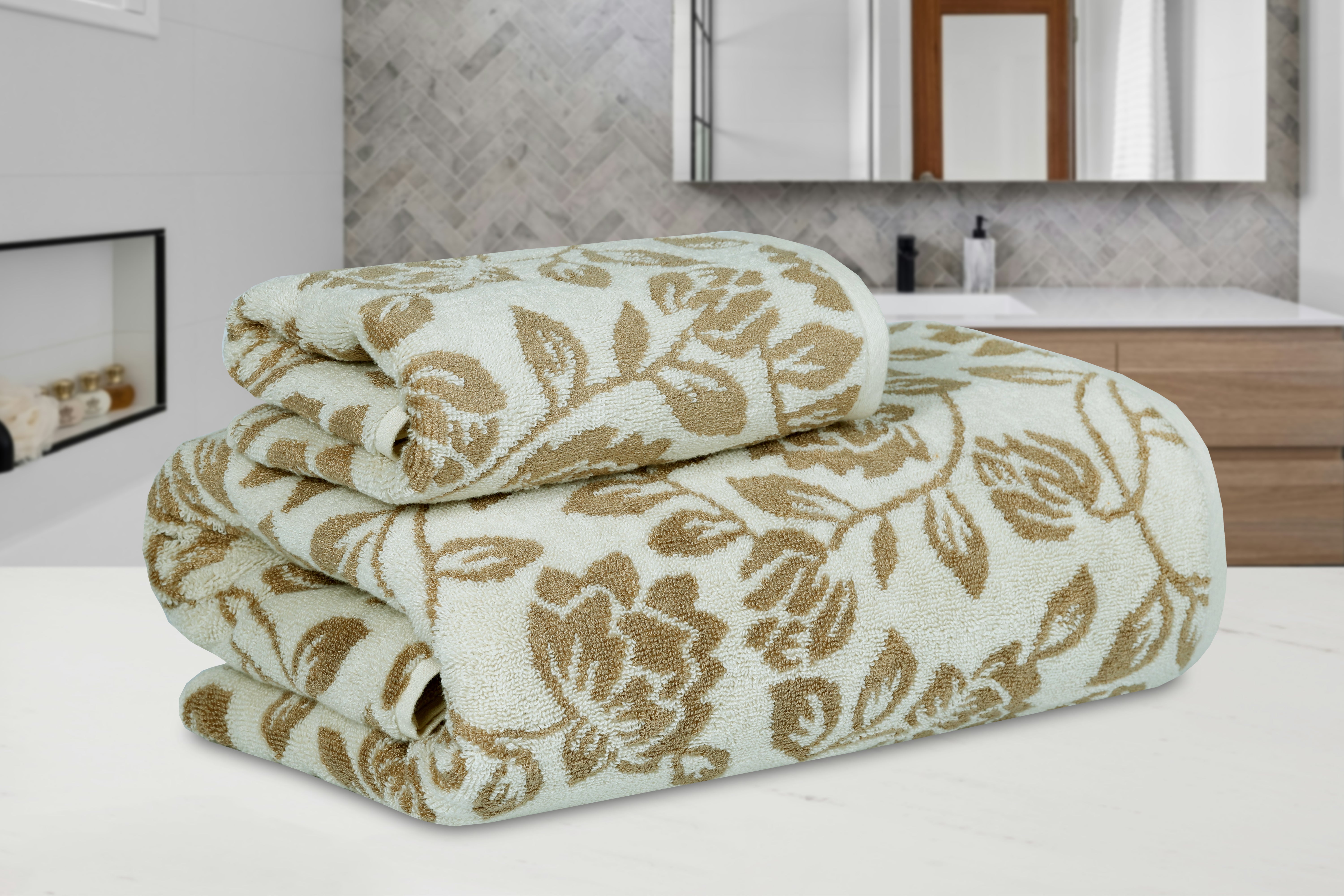 Gharana Edit – Erget Bloom / Bath & Hand Towel Set