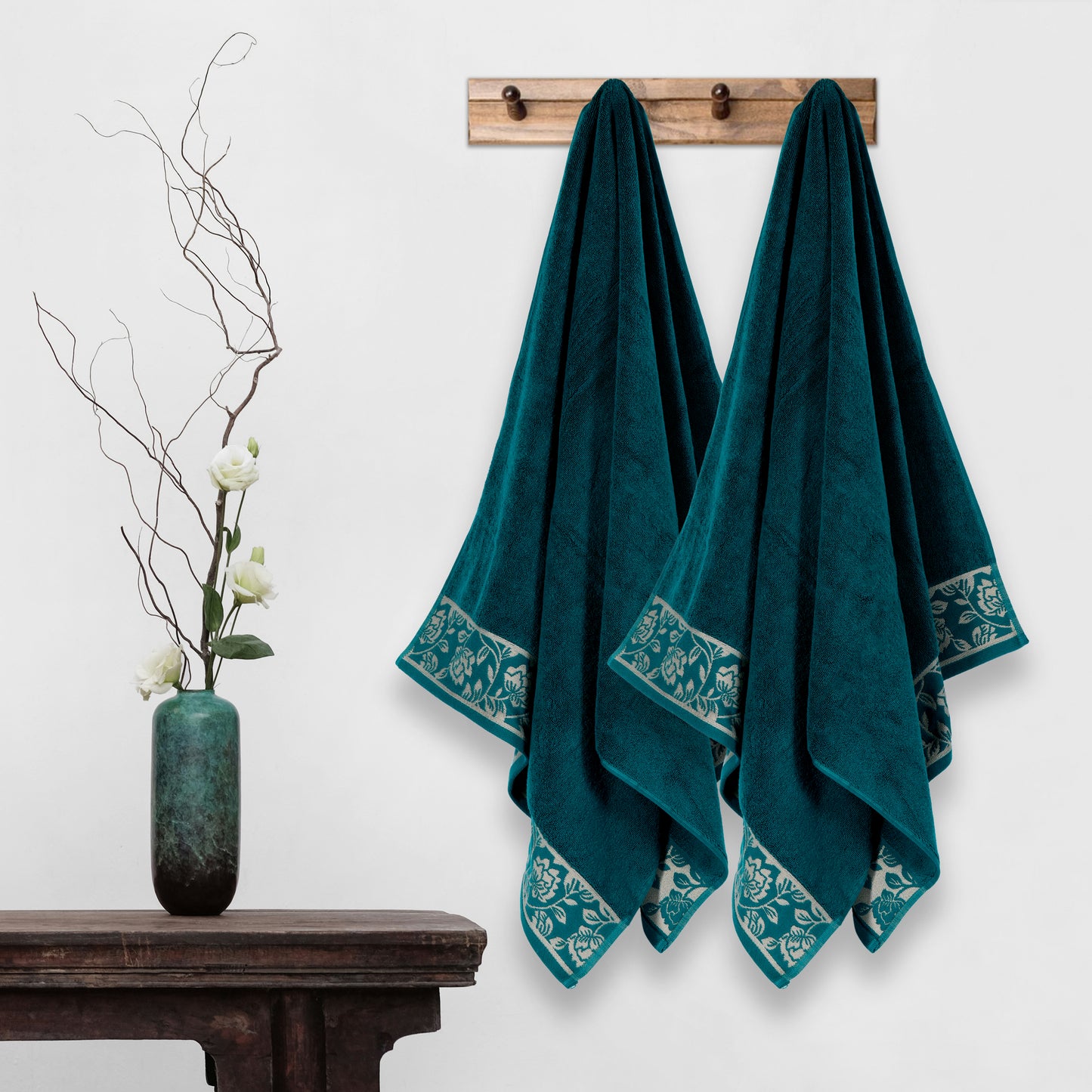 Gharana Edit – Emerald / Set of 2 Hand Towels