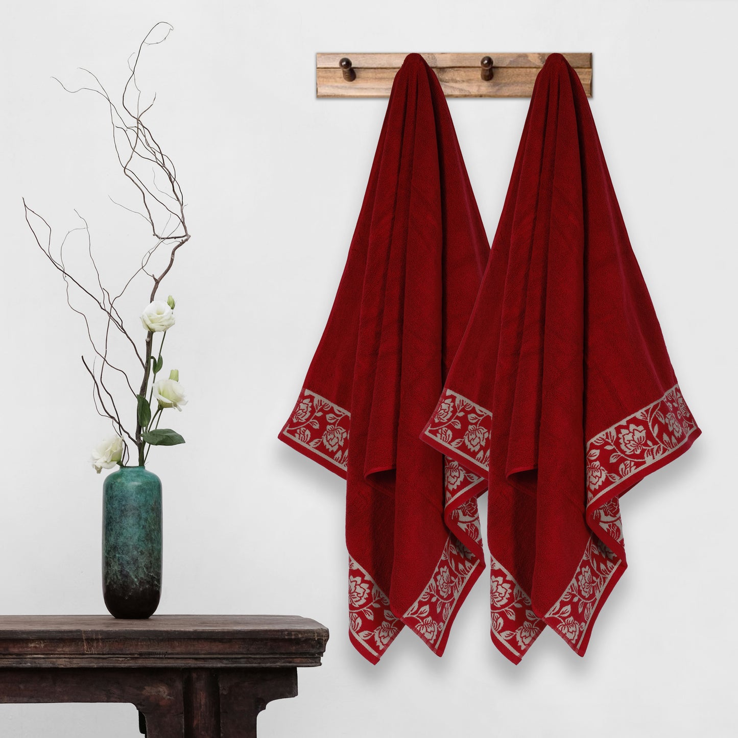 Gharana Edit – Ruby / Set of 2 Bath Towels