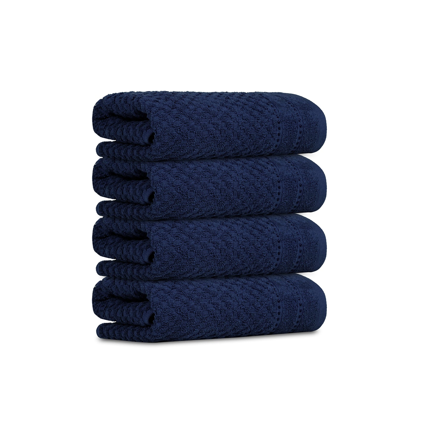 Popcorn Navy Blue Hand Towel 400 GSM Pack of 4 Hand Towel