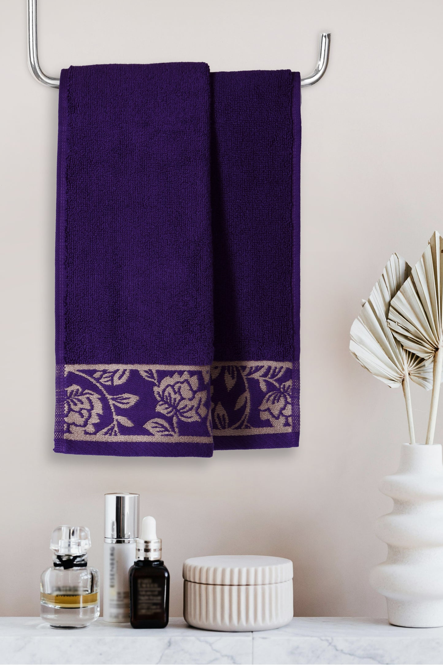 Gharana Edit –Tanzanite / Set of 2 Hand Towels