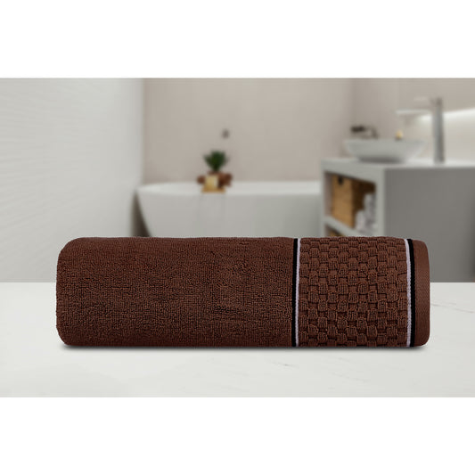 Waffle Mocha Bath Towel 550 GSM Pack of 1 Bath Towel