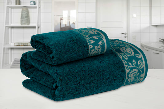 Gharana Edit – Emerald / Bath & Hand Towel Set