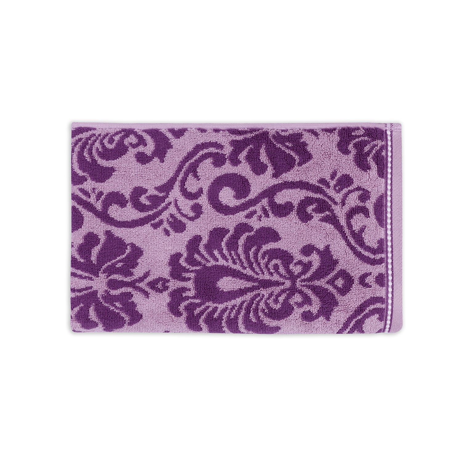 Yarn Dyed Jacquard Voilet Bath Towel 550 GSM Pack of 2 Bath Towels