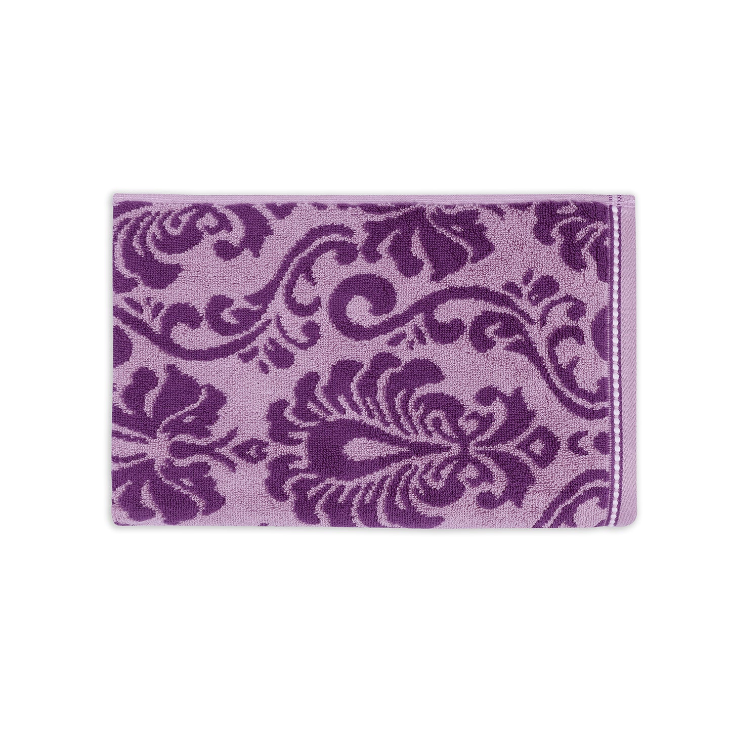 Yarn Dyed Jacquard Voilet Bath Towel 550 GSM Pack of 2 Bath Towels