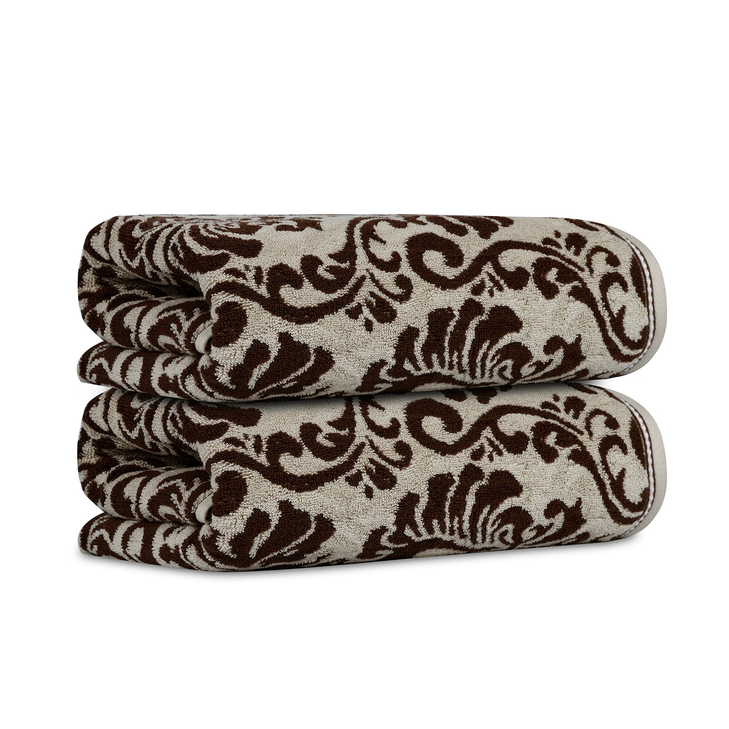 Yarn Dyed Jacquard Sand Bath Towel 550 GSM Pack of 2 Bath Towels