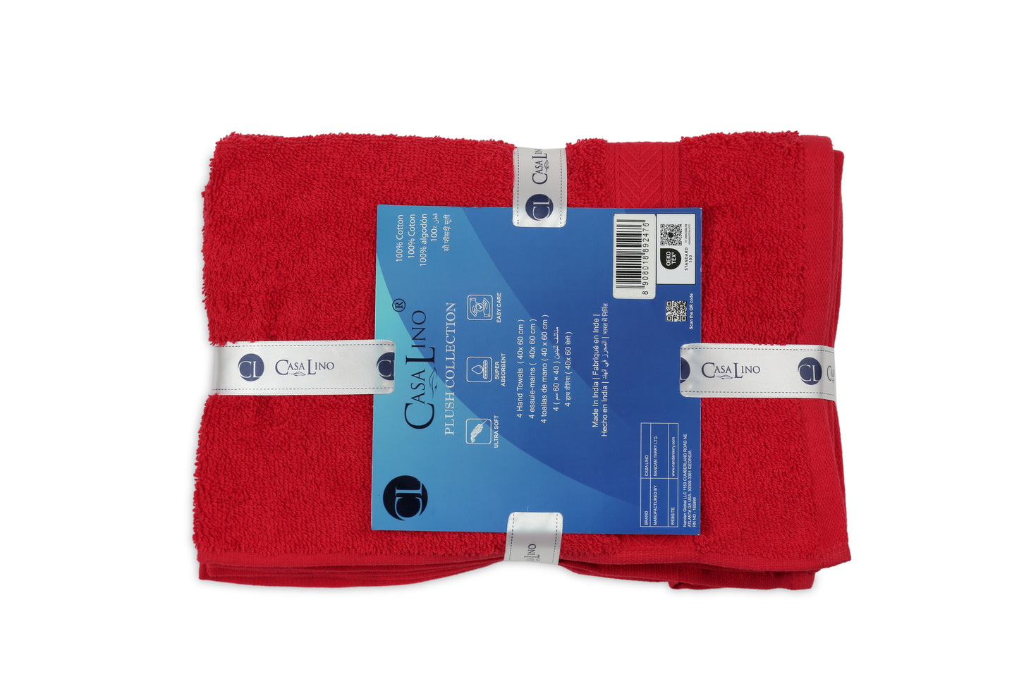 500 GSM TANGO RED HAND TOWELS SET