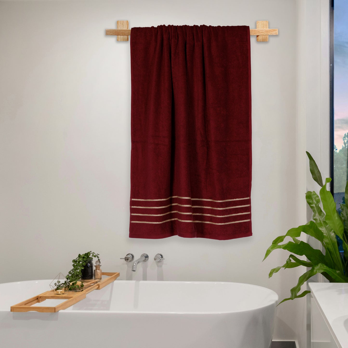 Gharana Edit – Scarlet Kanchan / Set of 2 Bath Towels