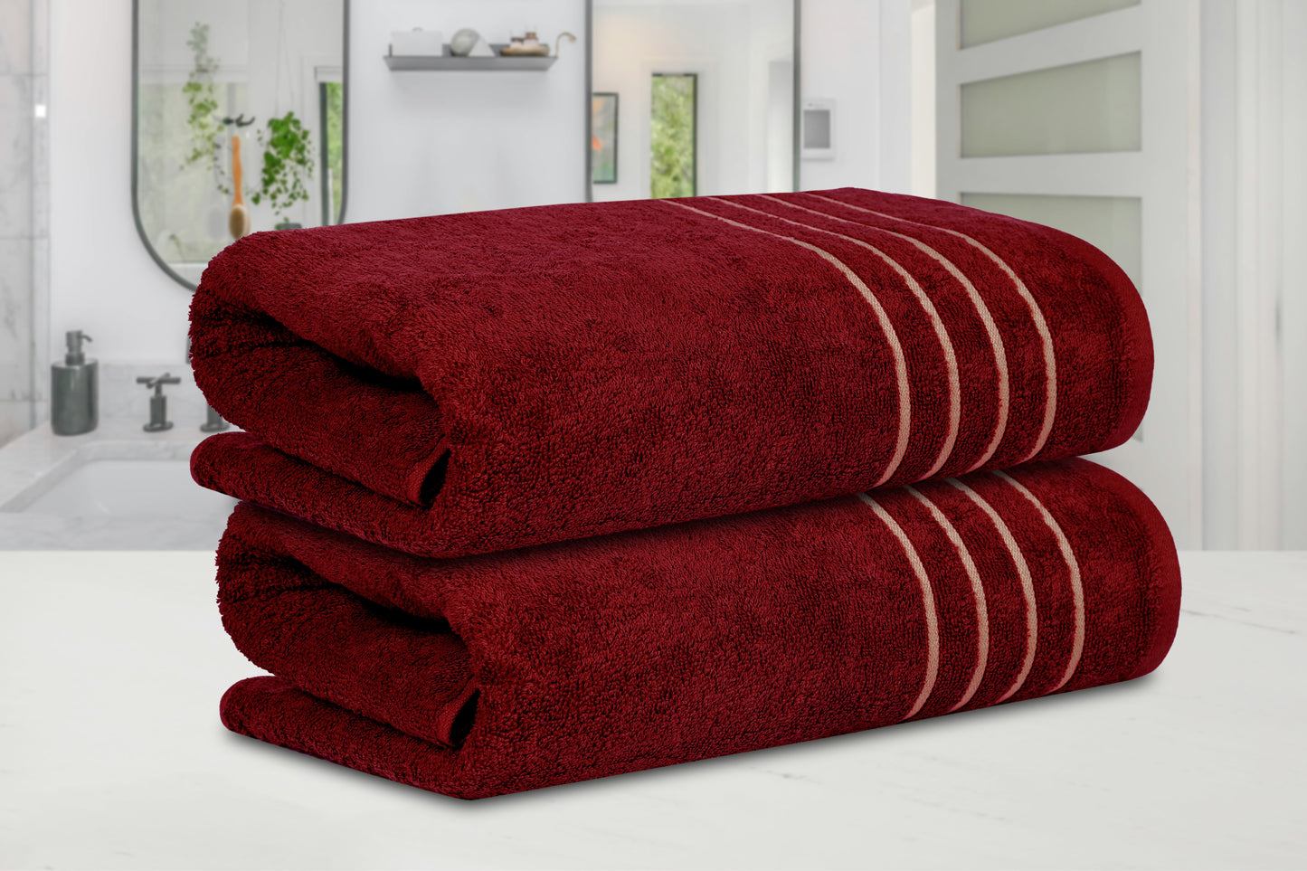 Gharana Edit – Scarlet Kanchan / Set of 2 Bath Towels