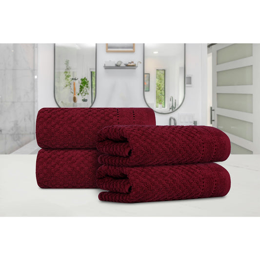Popcorn Scarlet Hand Towel 400 GSM Pack of 4 Hand Towel