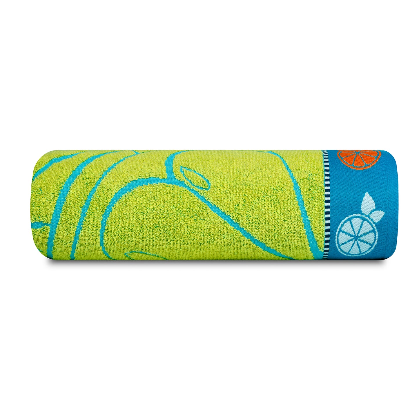Lemon Fruit Pattern Yellow Bath Sheet 450 GSM Pack of 1 Bath Sheet
