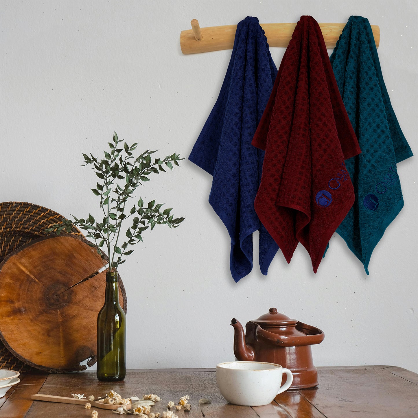 Designer Mix Combo  Kitchen Towel 400 GSM Pack of 3 Mix color combo Kitchen Towels