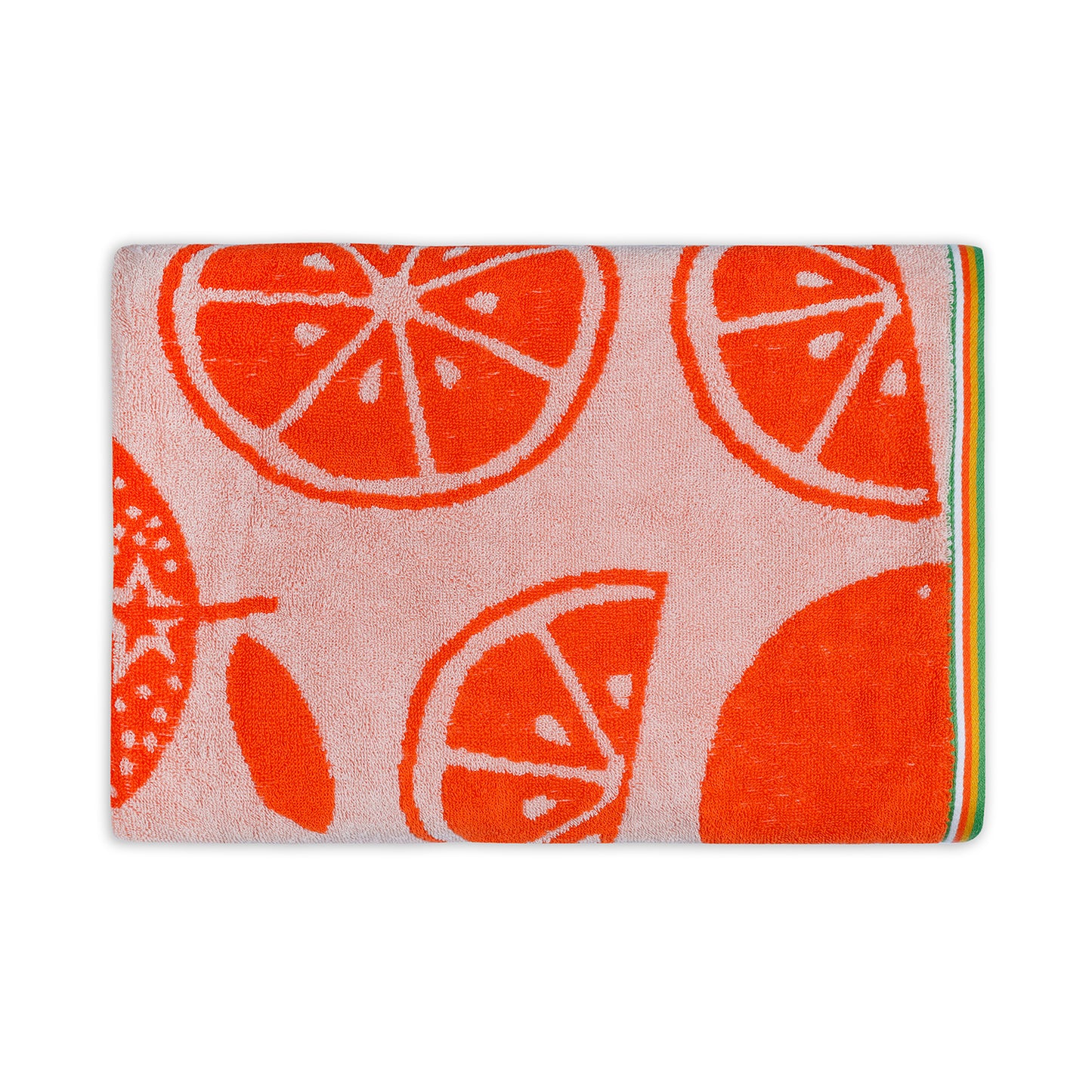 Lemon Fruit Pattern Bath Sheet 450 GSM Pack of 1 Bath Sheet