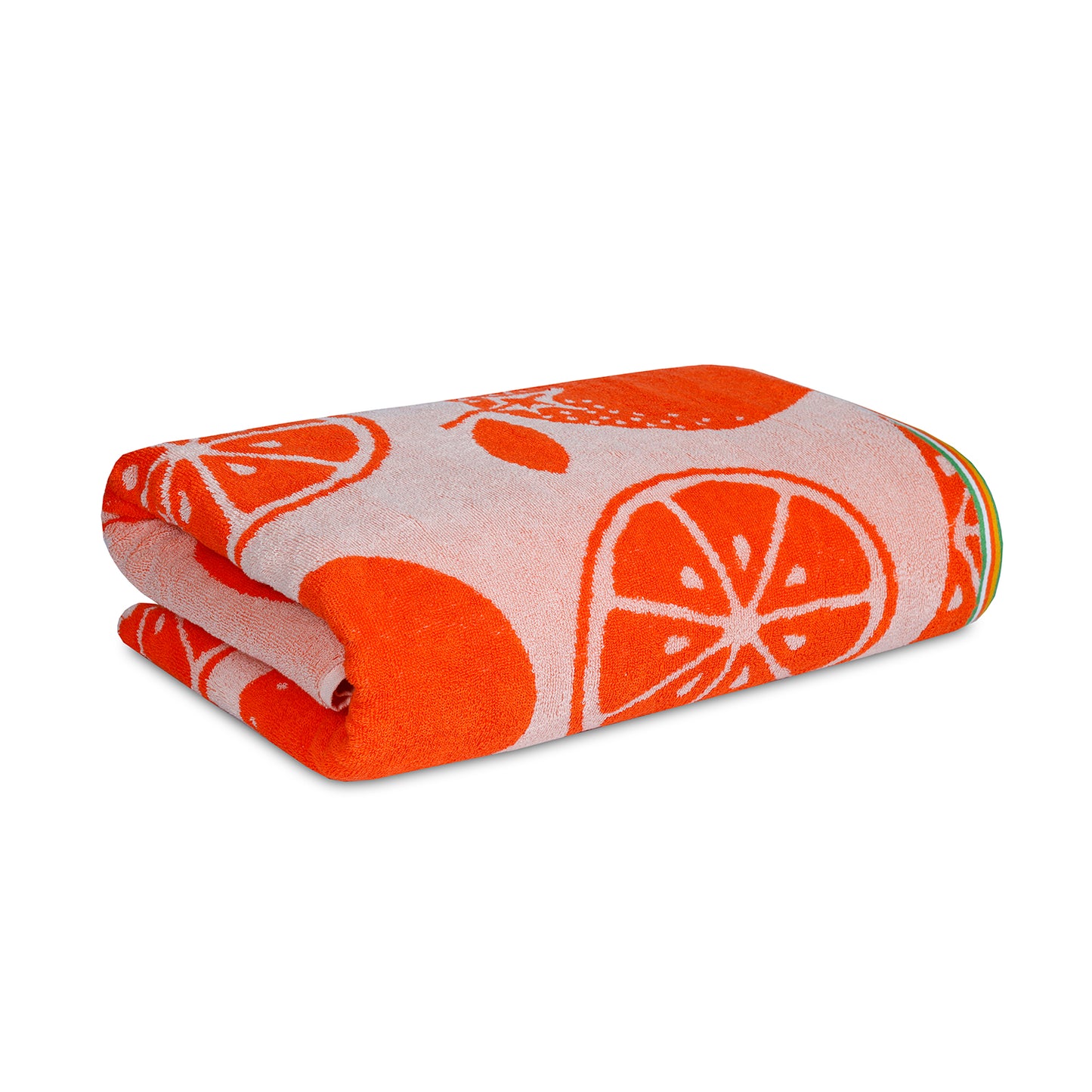 Lemon Fruit Pattern Bath Sheet 450 GSM Pack of 1 Bath Sheet