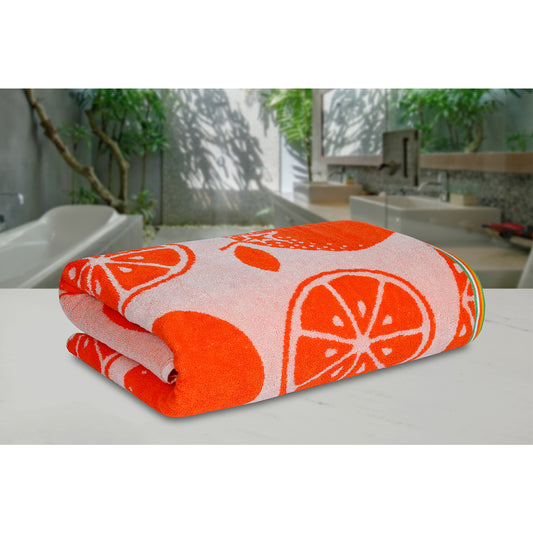 Lemon Fruit Pattern Bath Sheet 450 GSM Pack of 1 Bath Sheet
