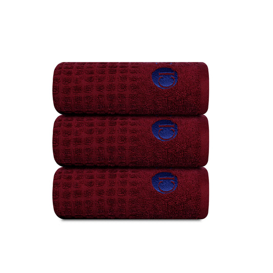 Designer Scarlet Kitchen Towel 400 GSM Pack of 3 Kitchen Towels