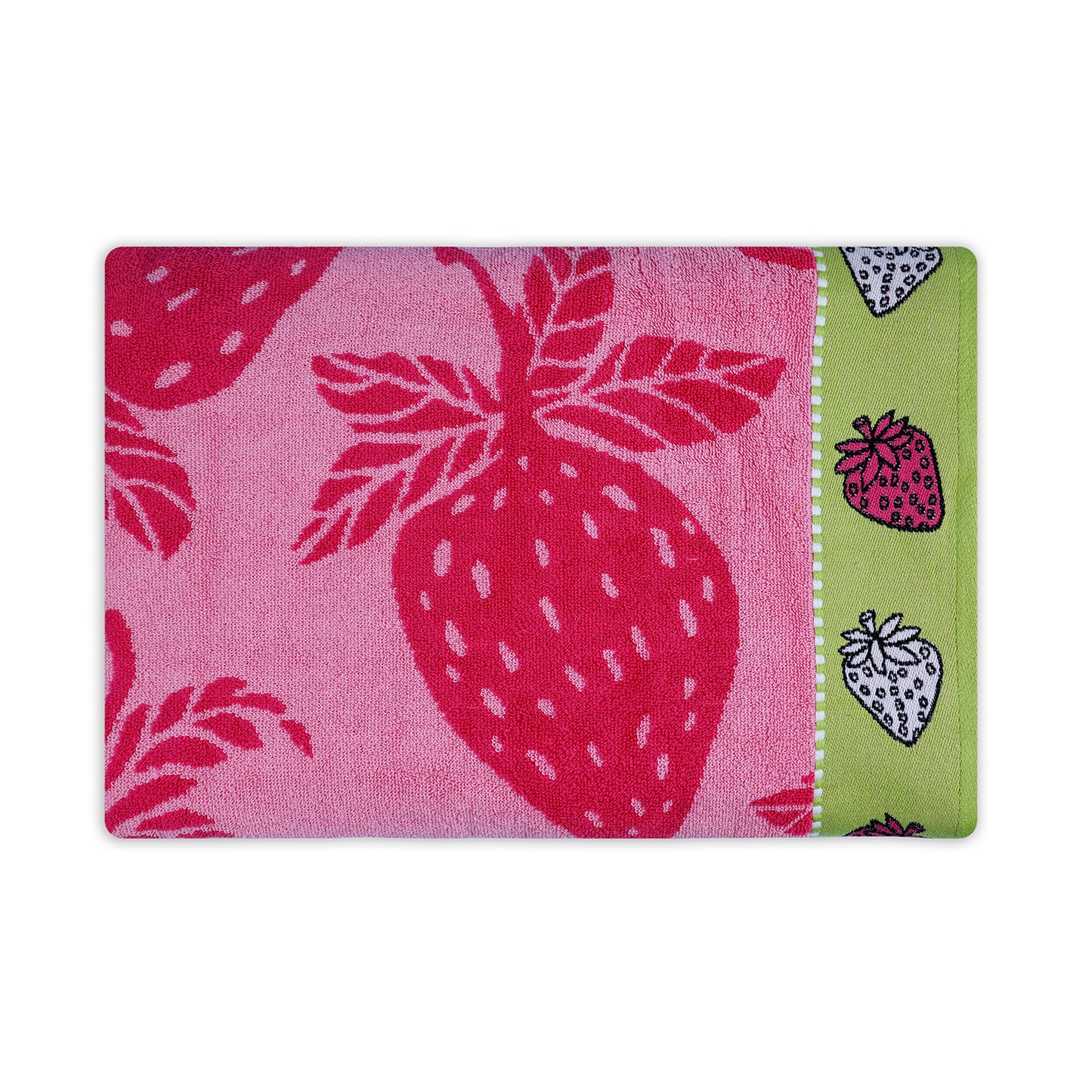 Straberry Pattern Fruit Bath Sheet 450 GSM Pack of 1 Bath Sheet