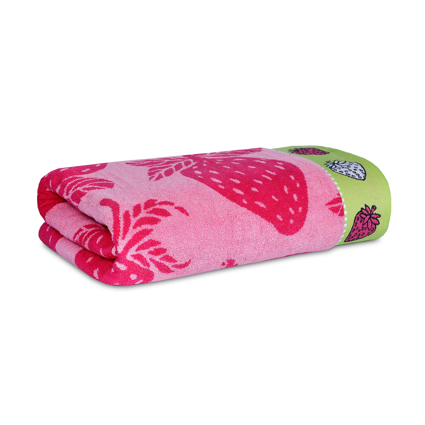 Straberry Pattern Fruit Bath Sheet 450 GSM Pack of 1 Bath Sheet