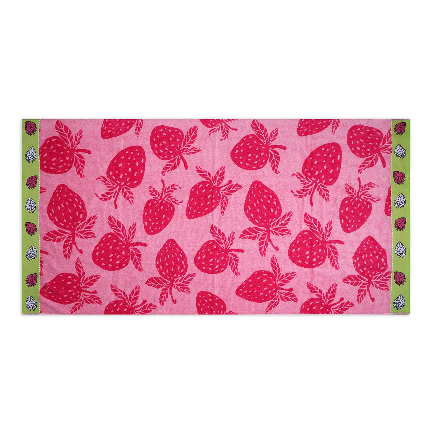 Straberry Pattern Fruit Bath Sheet 450 GSM Pack of 1 Bath Sheet