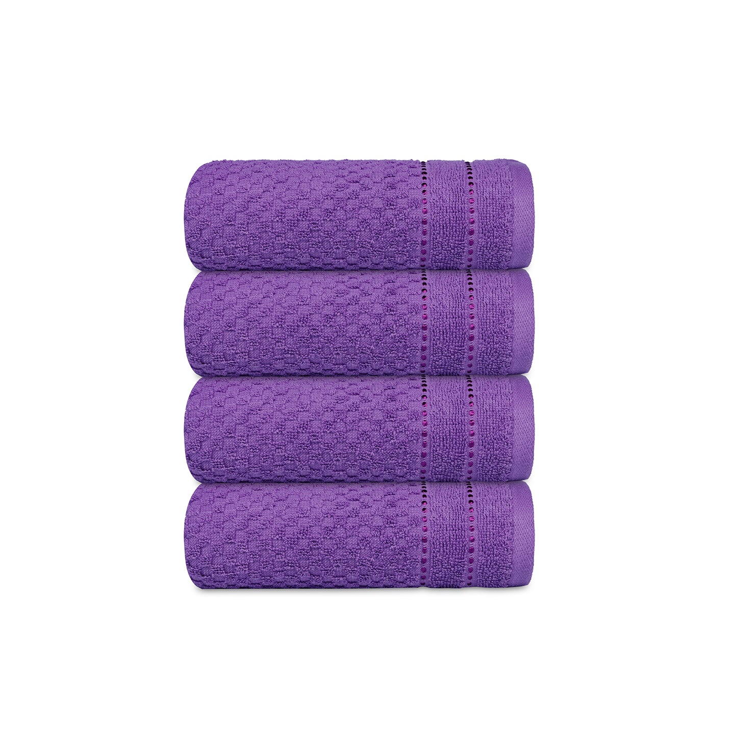 Popcorn Lavender Hand Towel 400 GSM Pack of 4 Hand Towel