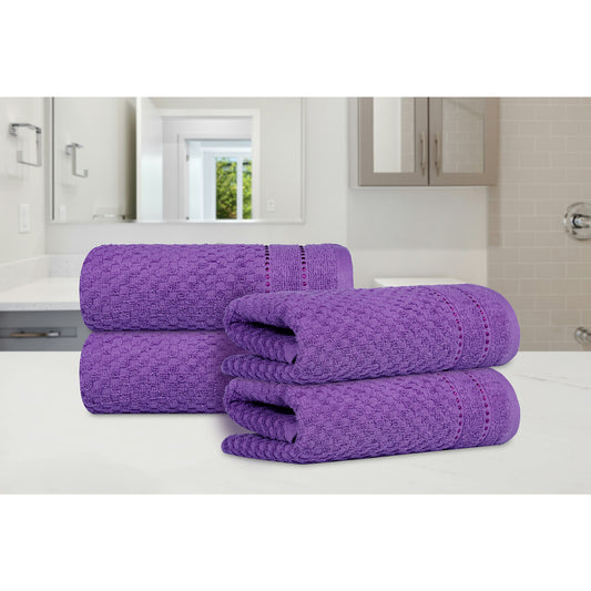 Popcorn Lavender Hand Towel 400 GSM Pack of 4 Hand Towel