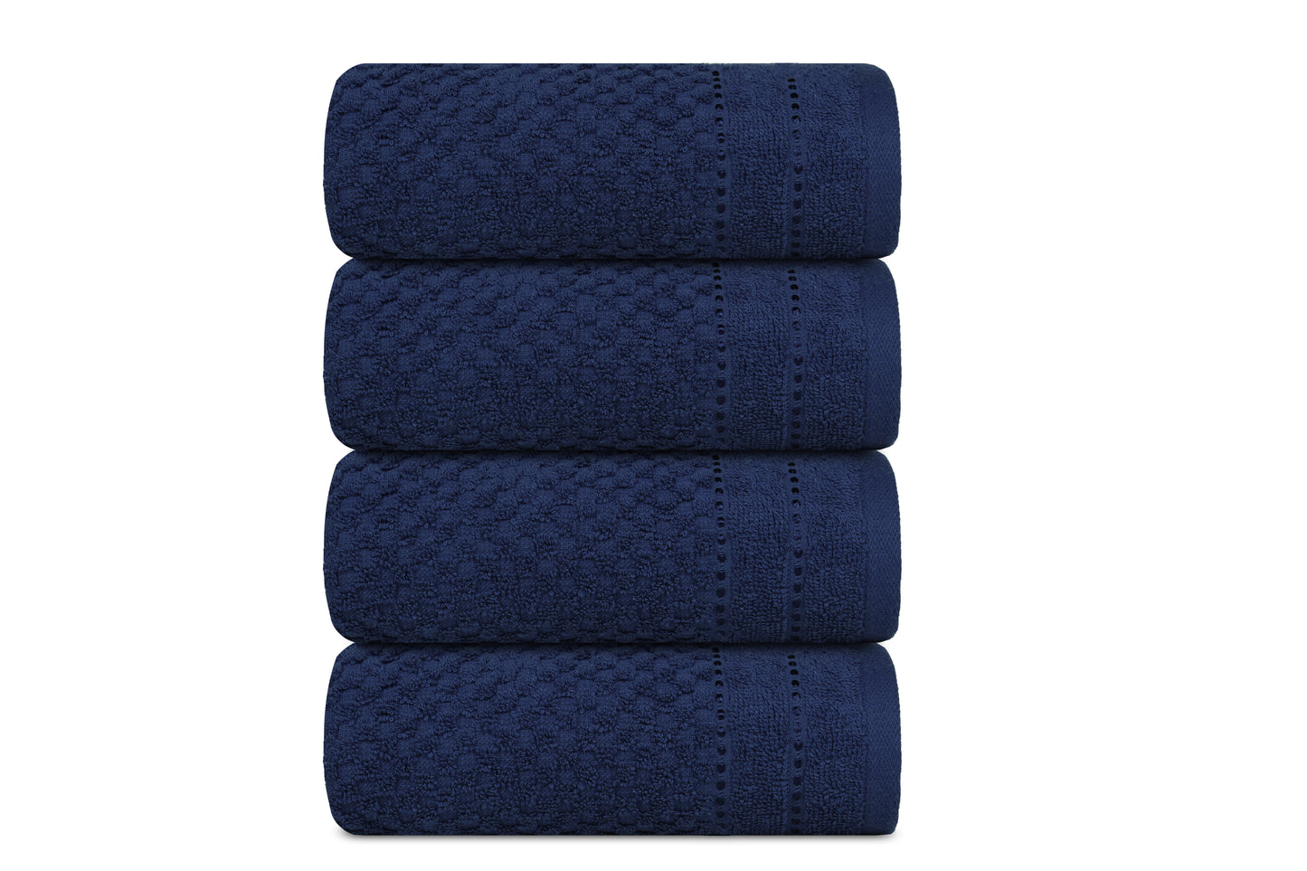 Waffle Retreat – Deep Navy / Set of 4 – Hand Towels