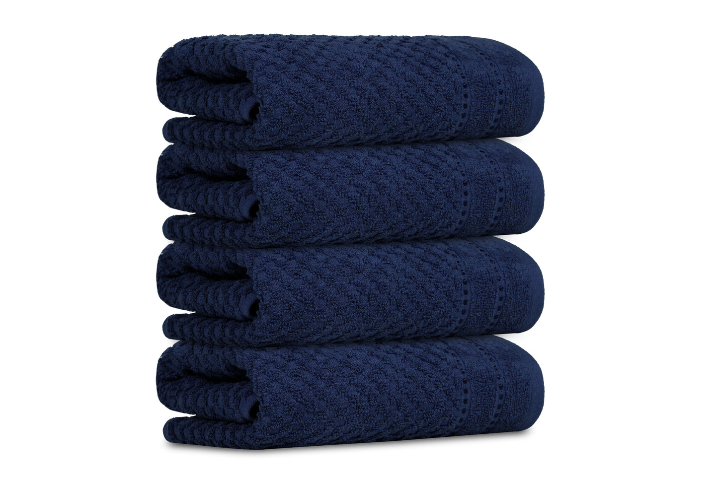 Waffle Retreat – Deep Navy / Set of 4 – Hand Towels