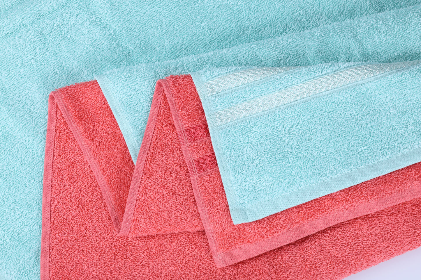 The Coral & Mist Bath Towel Set