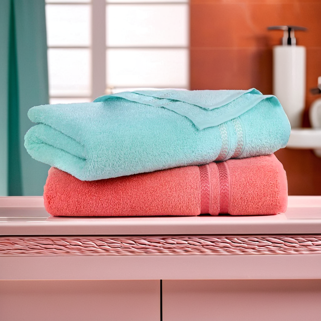 The Coral & Mist Bath Towel Set