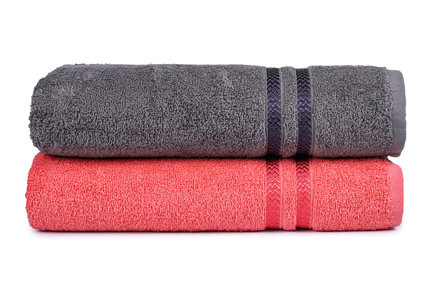 GSM 380 Charcoal & Coral Bath Towel