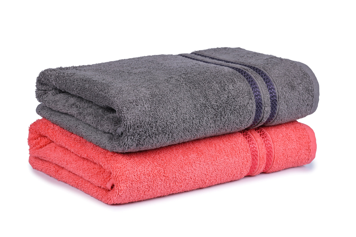 GSM 380 Charcoal & Coral Bath Towel