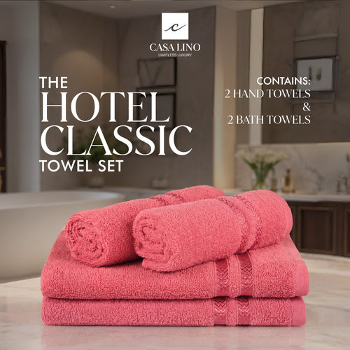 Hotel Classic Set (2 Bath & 2 Hand Towel Set)