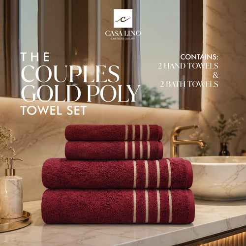 Couples Set (2 Bath Towel & 2 Hand Towels Set)