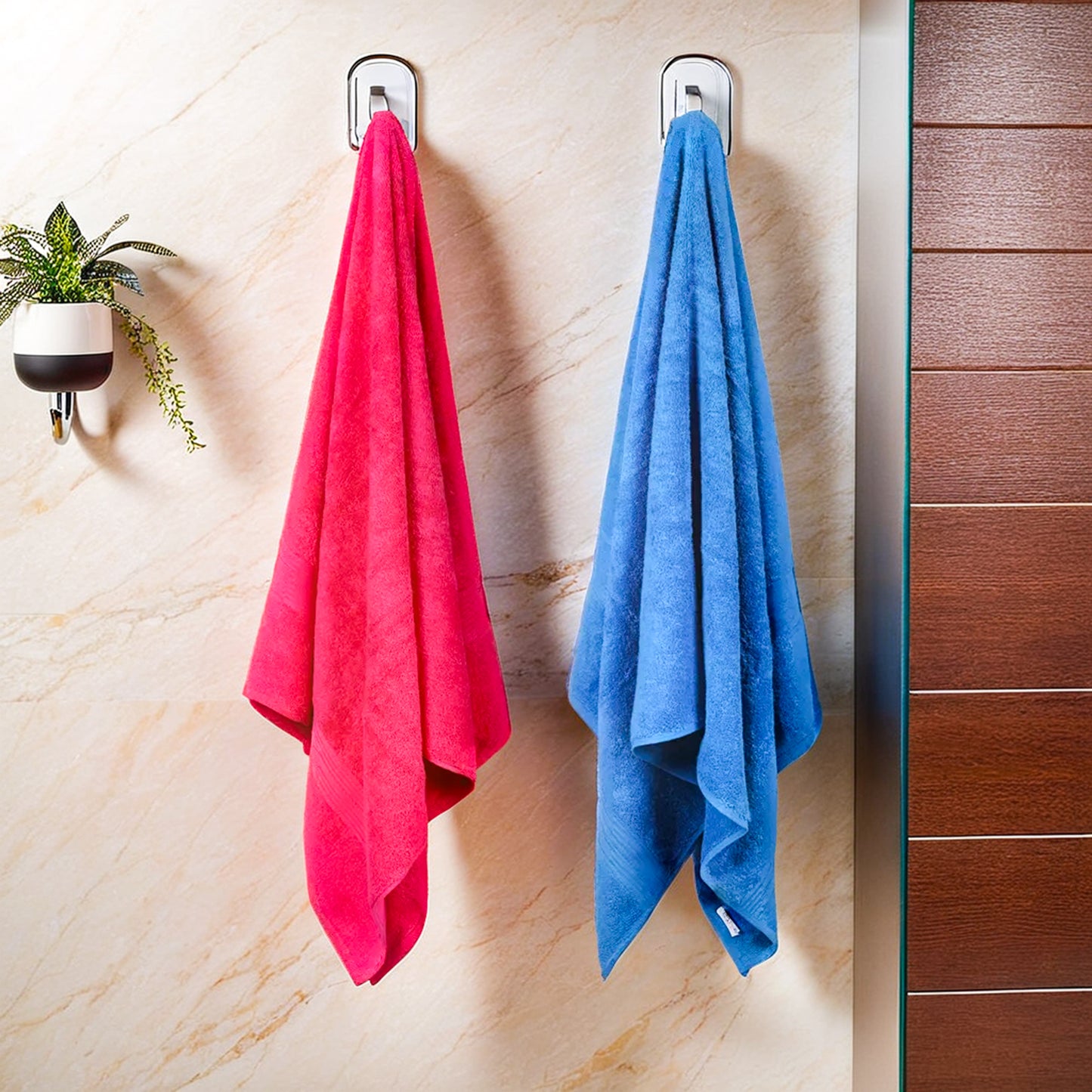 GSM 500 Iris Blue& Paradise Pink Bath Towel