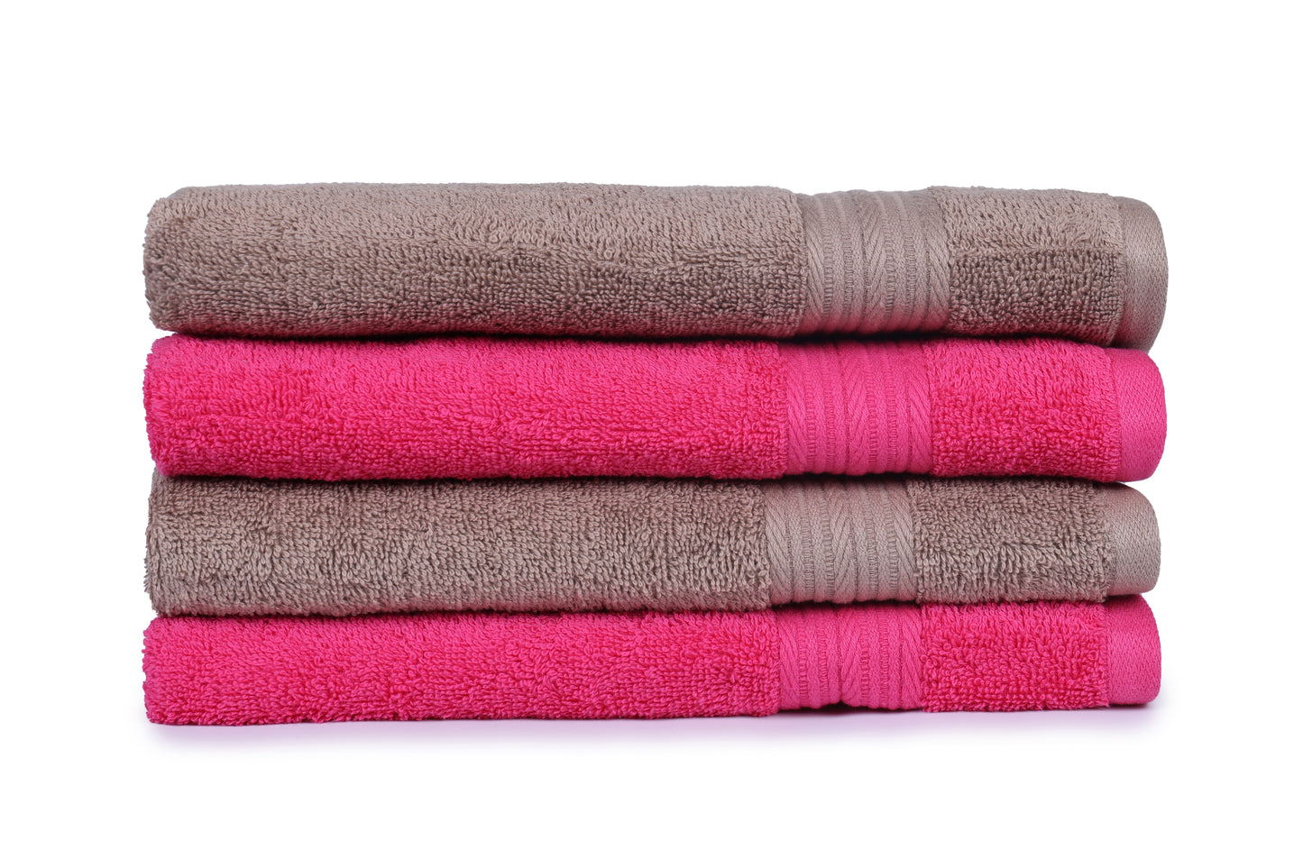 GSM 500 Sepia Brown & Paradise Pink Hand Towel